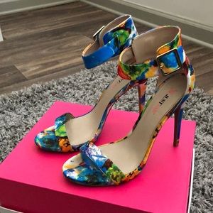 Blue Multicolored Heels